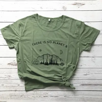 Men Women T-Shirt "No Planet B" Short Sleeve