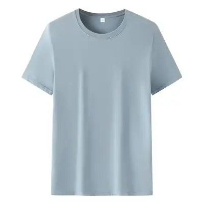 Men's 180 Cotton Short Sleeve T-Shirt Mint Green Loose Fit