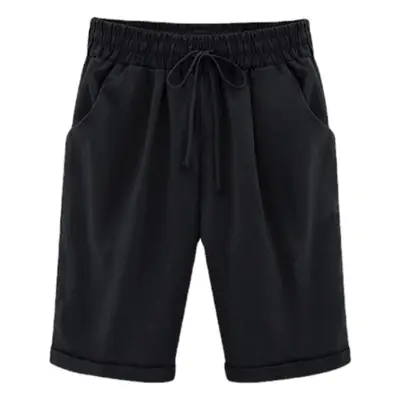 Women Navy Blue Fat Sister Shorts Large