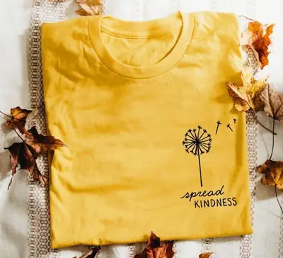 Yellow Speed Kindness T-Shirt for Men Women