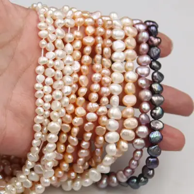 Baroque Pearls 3-9mm Natural Freshwater Double Sided Luster Pearls Colorful Loose Beads DIY Jewelry Necklace Accessories Wholesale