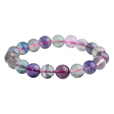 Jingyao Full Color Fluorite Bracelet 6-14mm Transparent