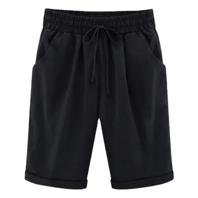 White Half-Length Casual Pants Women Large
