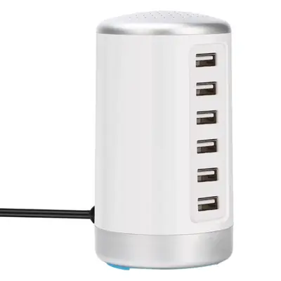Cylindrical 6USB Phone Charger 6W Power