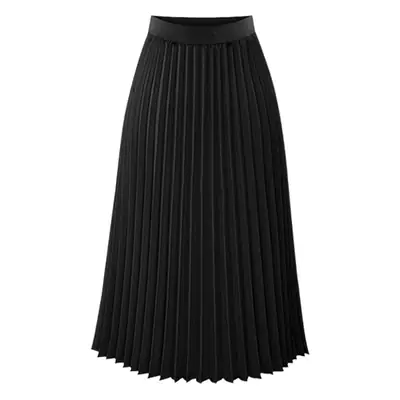 Women's Chiffon Pleated Skirt Black or Beige