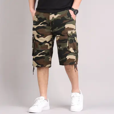 Camouflage Multi-Pocket Casual Shorts for Men