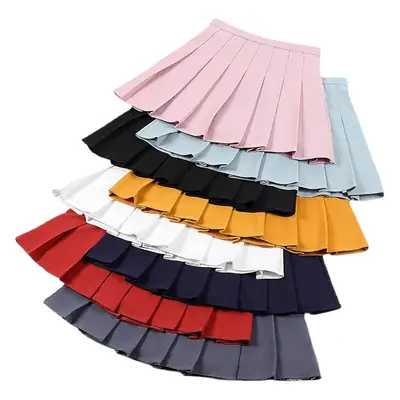 Black Pleated Skirt Set of 5 Elastic Waist