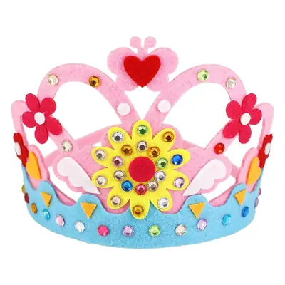 Children's Pink Crystal Crown for Birthday & Kindergarten