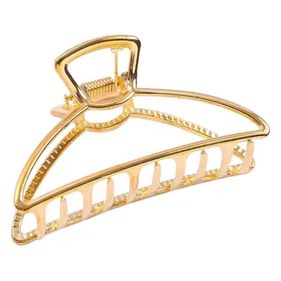Gold Metal Hairpin Clip Medium Size Geometric Semicircle