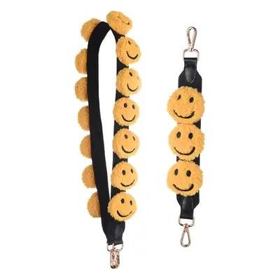 Yellow Smiley Face Crossbody Bag with Replacement Strap