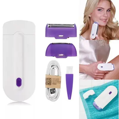 Women's Blue Light Sensor Shaver for Painless Hair Removal