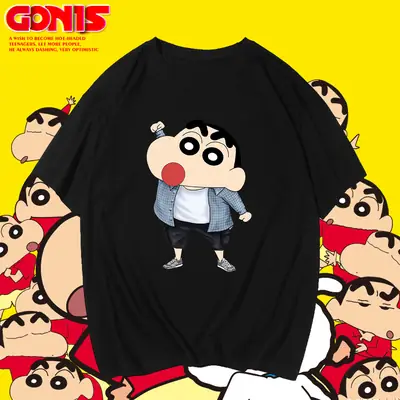 Men White Cartoon T-Shirt Couple Half Sleeve Summer Wear