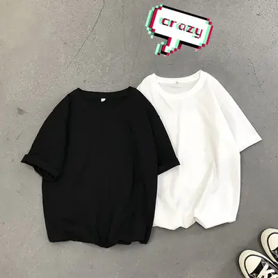 Men White Cotton Round Neck T-Shirt Summer