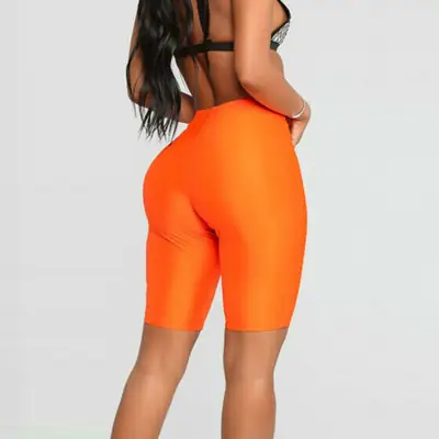 Black High Waist Tight Slim Riding Shorts for Women