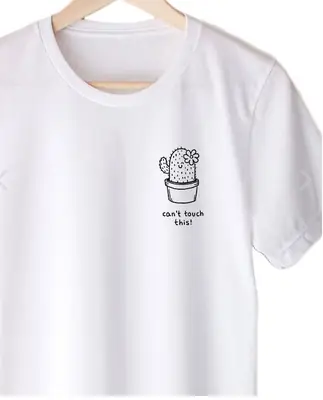 White Unisex Letter Print T-Shirt Short Sleeve