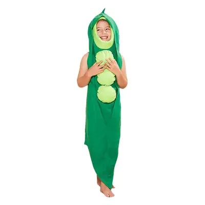 Children's Green Pea Hooded Costume for Party Halloween