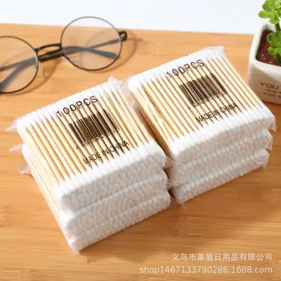 100 Pcs Cotton Swabs Double Head Makeup Remover