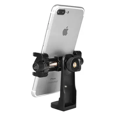 Universal Phone Bracket Screw Clip Head Dual Position Camera Tripod Head