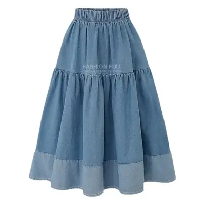Blue Tiered Skirt for Women Spring 2023