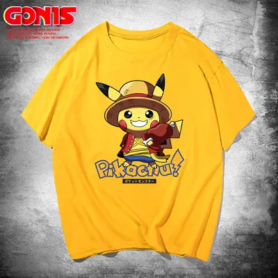 Pikachu Luffy Green T-Shirt for Men Women