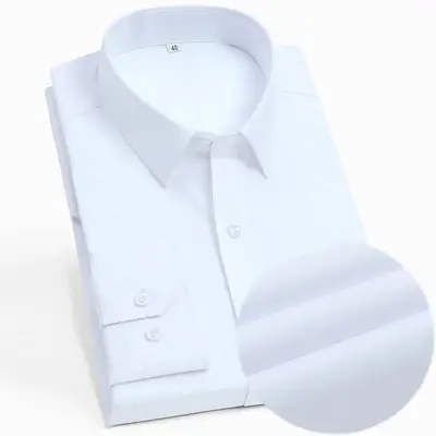 Men's Light Blue Twill Business Shirt with Tie