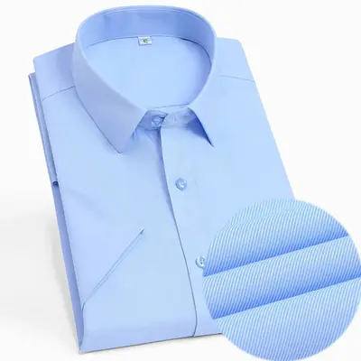 Men's White Button Down Shirt 036