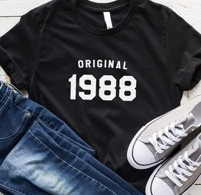Men's Black Original 1988 T-Shirt Streetwear