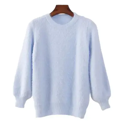 2025 Korean Style Pink Mink Sweater for Women