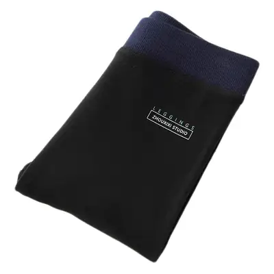 Women's Fleece Leggings Deep Blue Thick Warm Extra Size