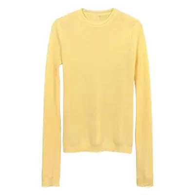 Mint Knit Long Sleeve Women's T-Shirt with Lace Trim