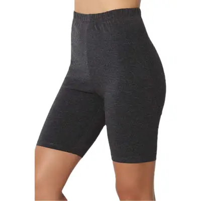 Women's Red 5-Point Yoga Shorts European American Multi Color