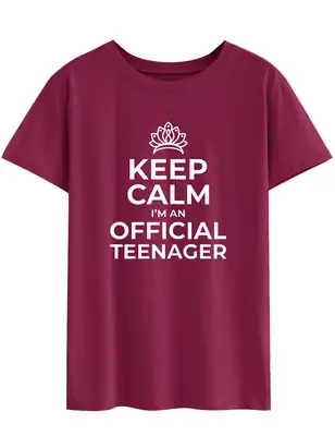 Keep Calm I'm an Official Teenager T-Shirt Yellow