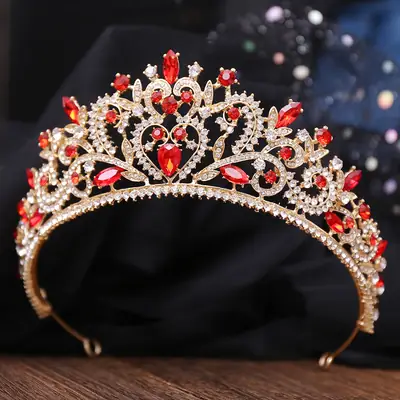 European Baroque Crown Alloy Rhinestone Bridal Headwear