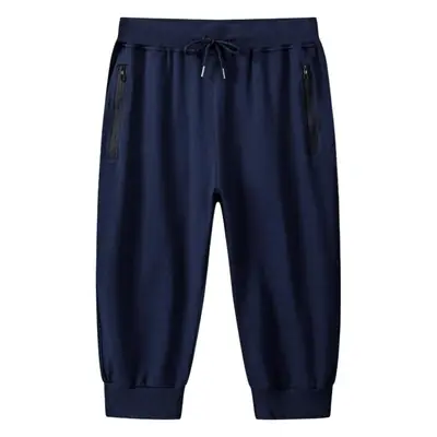 Men's Grey Cotton Knitted Shorts Large