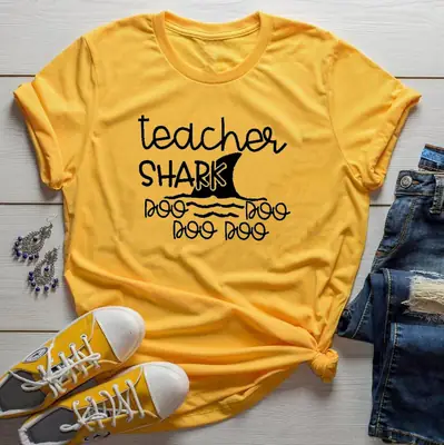 Teacher Shark Doo Doo T-Shirt Grey