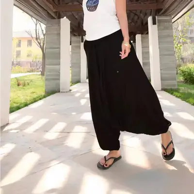 Wide Leg Pant Pant Pants Modal Yoga Pants Blue