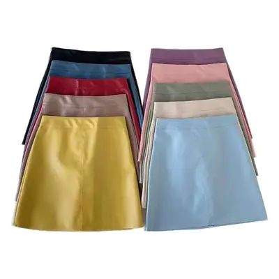 2025 Leather Skirt Women High Waist Fashion Chic