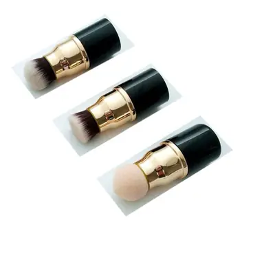 Three-in-One Makeup Brush Set for Foundation, Loose Paint & Egg