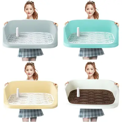 New fenced pet dog toilet automatic flushing shit urinal pet large grid dog toilet dog potty