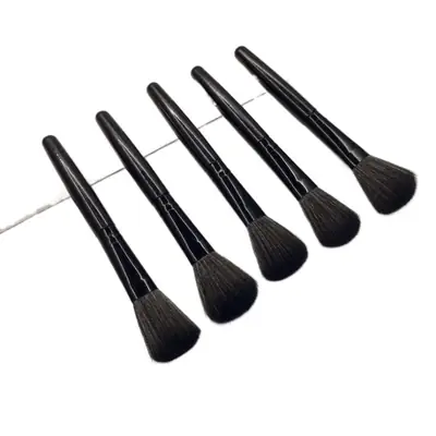 6 Piece Makeup Brush Set Black Synthetic Blending Tools