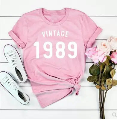 Vintage 1989 Pink T-Shirt for Men Women