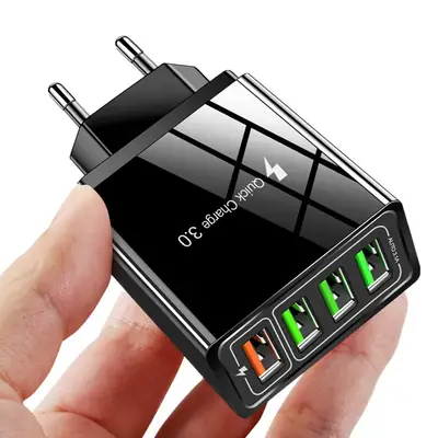 45W Fast Charging 4USB European British American