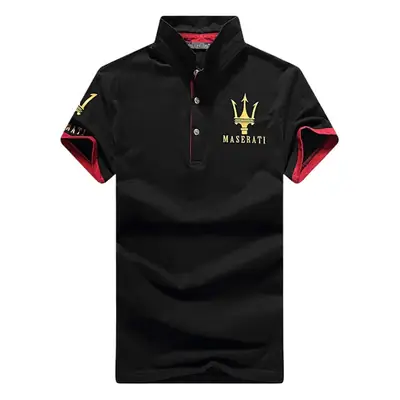 Men's Maroon Pique Polo T-Shirt with Logo