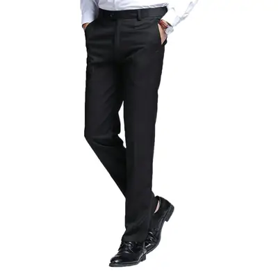 Men's Grey Slim Fit Formal Pants Spring Autumn