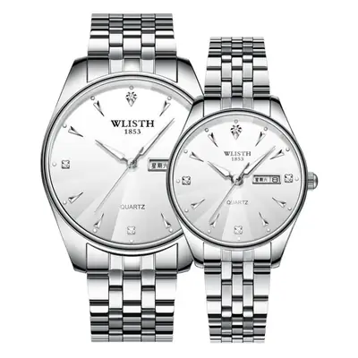 Luminous Steel Band Men's Quartz Couple Watch