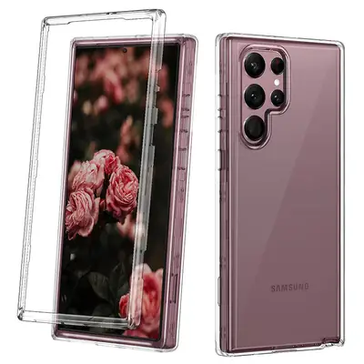 Transparent 3-in-1 Phone Case for Samsung S26 S25 S23 S22 S21 S24 Ultra