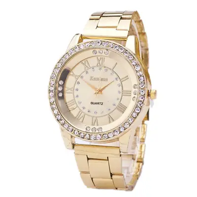 Rose Gold Three Eyes Diamond Watch for Women