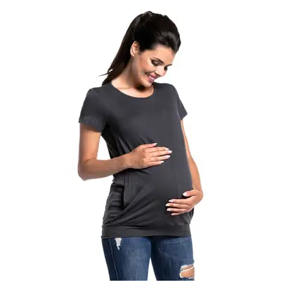 2021 Black Breast Supportive Round Neck T-Shirt