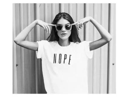 NOPE Cotton T-Shirt for Men Women Europe USA