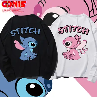 Men's Women's Stitch Graphic Sweatshirt Yellow Spring Autumn